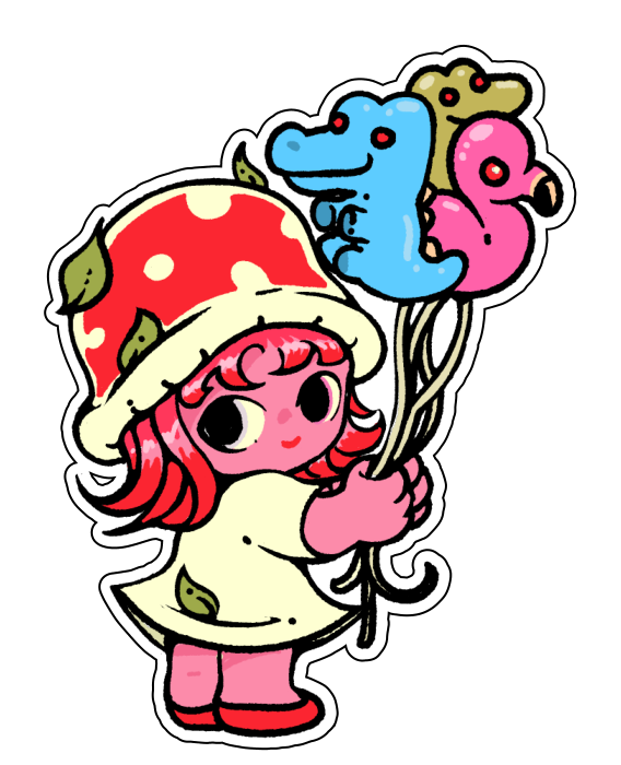 Sticker Chica Globos